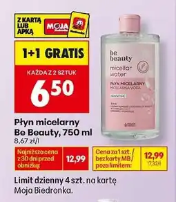 Biedronka Płyn micelarny Be Beauty, 750 ml oferta