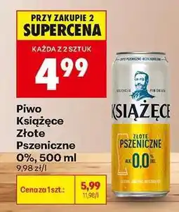 Biedronka Piwo Książęce Złote Pszeniczne 0%, 500 ml oferta