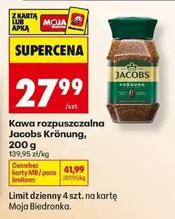Biedronka Kawa rozpuszczalna Jacobs Krönung, 200 g oferta