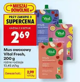 Biedronka Mus owocowy Vital Fresh , 200 g oferta