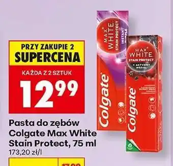 Biedronka Pasta do zębów Colgate Max White Stain Protect, 75 ml oferta