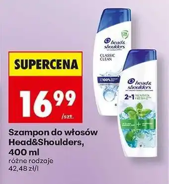 Biedronka Szampon do włosów Head & Shoulders 400 ml oferta