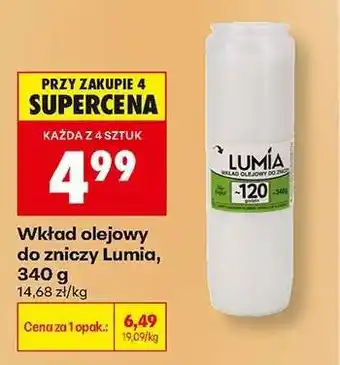 Biedronka Wkład olejowy do zniczy Lumia , 340 g oferta
