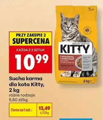 Biedronka Sucha karma dla kota Kitty, 2 kg oferta