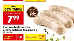 Biedronka Kiełbasa biała surowa premium Kraina Mięs oferta