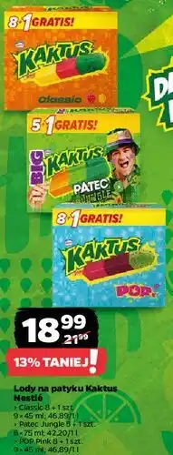 Netto Lody na patyku Kaktus Nestlé (Classic, Patec Jungle, POP Pink) oferta