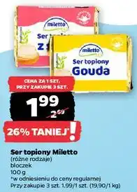 Netto Ser topiony Miletto (różne rodzaje) bloczek oferta