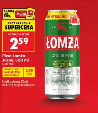 Biedronka Piwo Łomża oferta