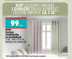Biedronka Komplet zasłon Smukee oferta