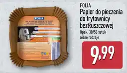 ALDI Folia Papier do pieczenia do frytownicy bez tłuszczowej oferta