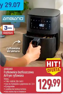 ALDI Ambiano Frytkownica bez tłuszczowa Airfryer ryflowana oferta