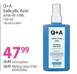 Hebe Q+A Salicylic Acid Clarifying Body Spray oferta