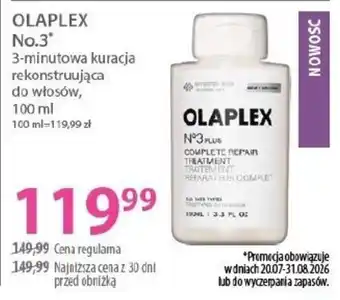 Hebe OLAPLEX No.3 3-minutowa kuracja rekonstruująca do włosów oferta
