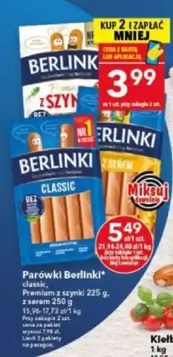Lewiatan Parówki Berlinki classic oferta