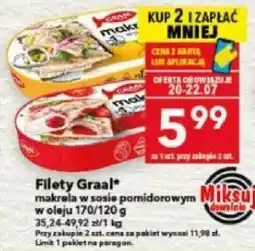 Lewiatan Filety Graal makrela w sosie pomidorowym oferta