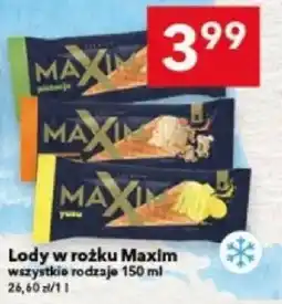 Lewiatan Lody w rożku Maxim oferta