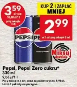 Lewiatan Pepsi, Pepsi Zero cukru* oferta