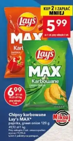 Lewiatan Chipsy karbowane Lay's MAX oferta