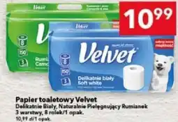 Lewiatan Papier toaletowy Velvet Delikatnie Biały, Naturalnie Pielęgnujący Rumianek oferta