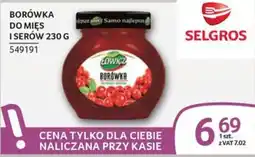 Selgros Borówka do mięs i serów Lówicz oferta