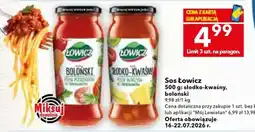 Lewiatan Sos Łowicz słodko-kwaśny, boloński oferta