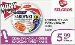 Selgros Sardynki w sosie pomidorowym oferta