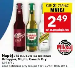 Lewiatan Napój 275 ml /butelka szklana/: DrPepper, Mojito, Canada Dry oferta