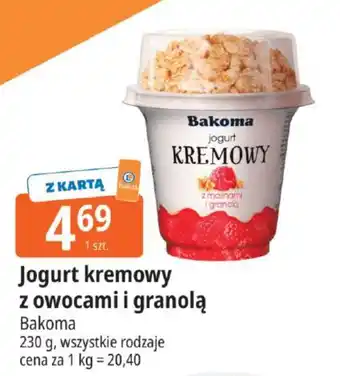 E.Leclerc Jogurt kremowy z owocami i granolą Bakoma oferta