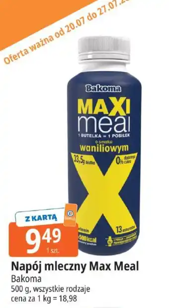 E.Leclerc Napój mleczny Max Meal Bakoma oferta