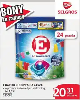 Selgros E Kapsułki do prania oferta