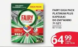 Selgros FAIRY GIGA PACK PLATINUM PLUS KAPSUŁKI DO ZMYWARKI oferta
