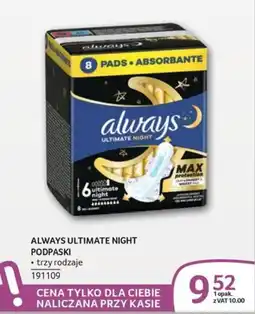 Selgros Always Ultimate Night Podpaski oferta