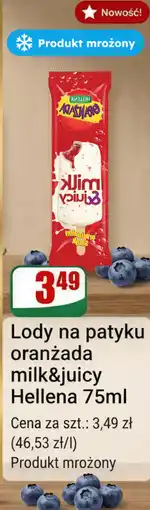 Dino Lody na patyku oranżada milk&juicy Hellena oferta