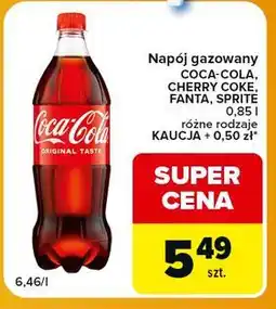 Carrefour Express Napój gazowany Coca-Cola, Cherry Coke, Fanta, Sprite oferta