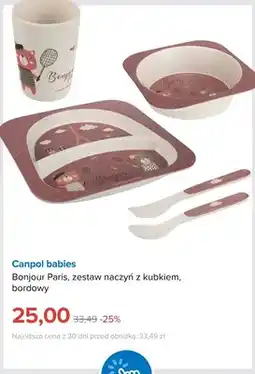Smyk Zestaw naczyń z kubkiem Canpol babies Bonjour Paris bordowy oferta