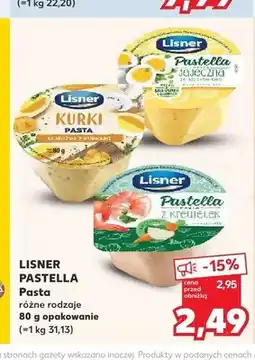 Kaufland Pasta jajeczna z kurkami Lisner Pastella oferta