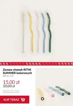 Homla Zestaw słomek Rithi Summer kolorowych 20 cm 5 el oferta