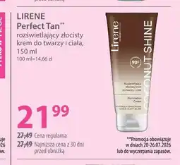 Hebe Krem do twarzy i ciała rozświetlający złocisty Lirene Perfect Tan oferta