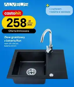 Castorama Zlew granitowy z baterią Run Alveus oferta