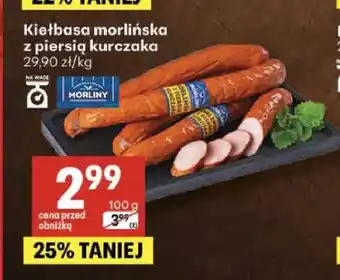 Delikatesy Centrum Kiełbasa morlińska z piersią kurczaka Morliny oferta
