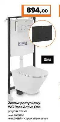 Bricoman Zestaw podtynkowy WC Roca Active One przycisk czarny oferta
