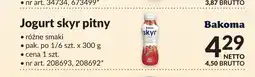 Makro Jogurt skyr pitny Bakoma oferta