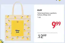 Rossmann Torba bawełniana z guzikiem Eloy Cytryny Miłego dnia oferta