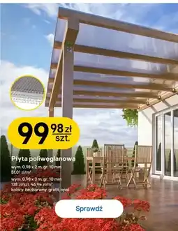 Castorama Płyta poliwęglanowa 0,98x3 m gr. 10 mm oferta