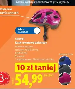 Lidl Kask rowerowy dziecięcy Crivit oferta