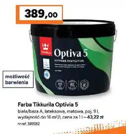Bricoman Farba Tikkurila Optiva 5 biała oferta
