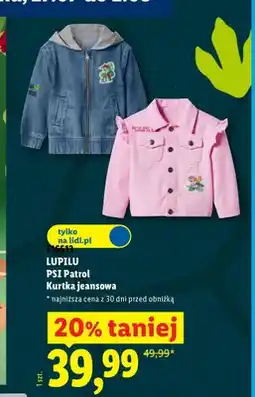Lidl Kurtka jeansowa dziecięca LUPILU PSI Patrol oferta