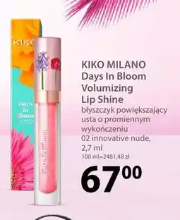 Hebe Błyszczyk powiększający usta KIKO MILANO Days In Bloom Volumizing Lip Shine 02 innovative nude oferta