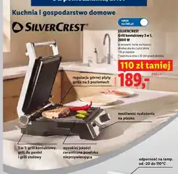 Lidl Grill kontaktowy 3 w 1 Silvercrest 2000W oferta