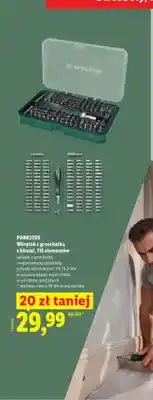 Lidl Wkrętak z grzechotką z bitami Parkside oferta